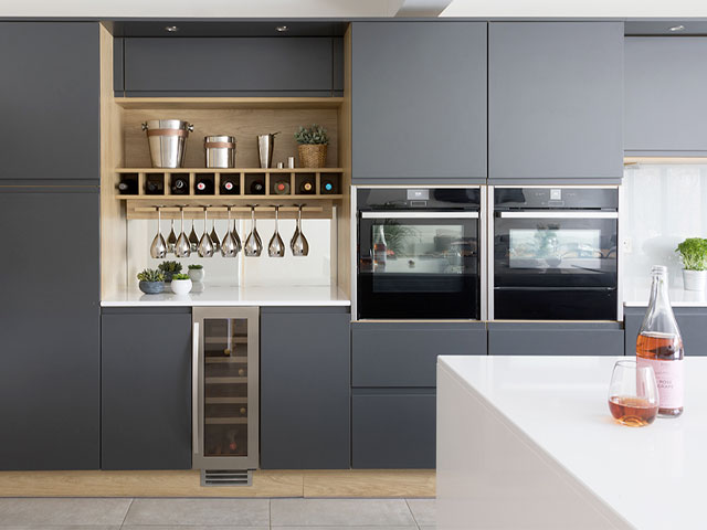 Kitchen Cabinet Storage Ideas to Create a Wine, Coffee or Beverage Bar