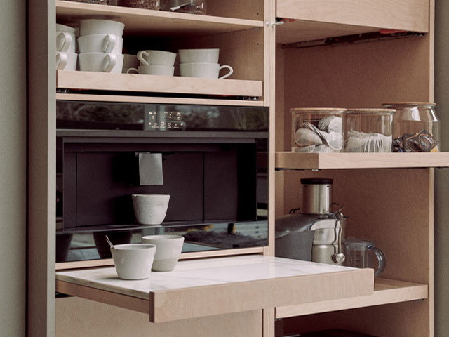 Built- In Coffee Machine - Traditional - kitchen - Caden Design Group