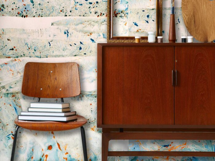 Bring the ancient paint technique of marbling to your walls