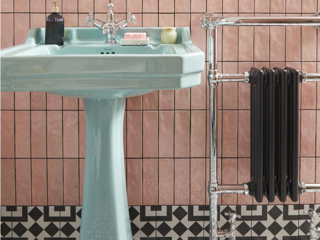 Art deco bathroom - sink and radiator