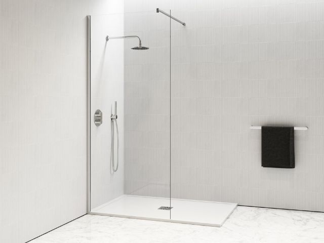 Invisible style shower cubicle in a bathroom by Lusso