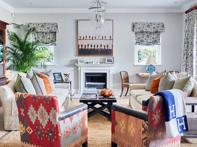 Mixing patterns in a living room