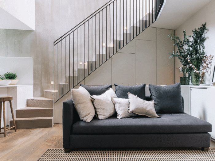 Think about adding a lighting scheme into your staircase