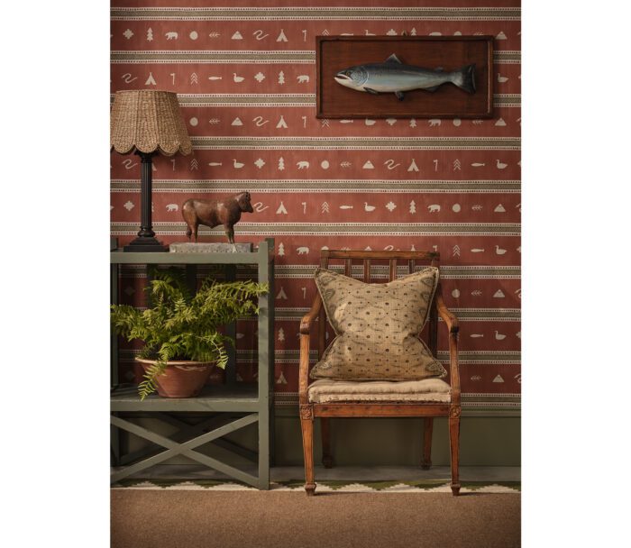 The Roost Dado Atelier cabin stripe wallpaper £169 per roll