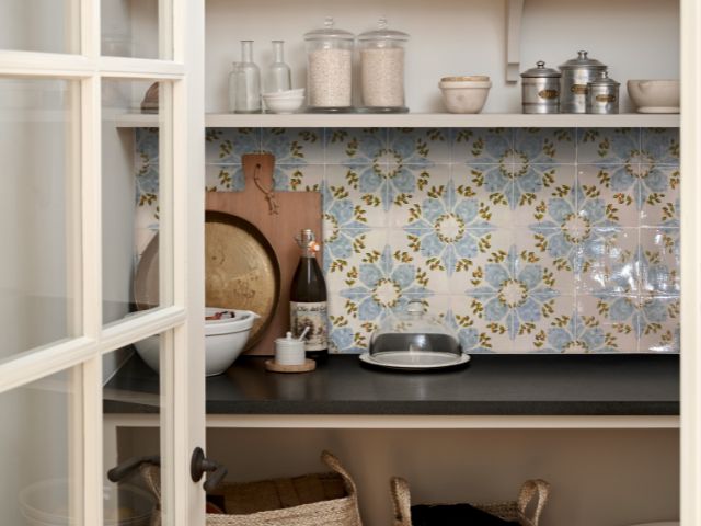 Vintage style tiles in a kitchen