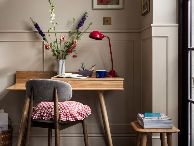 Desk in a vintage style office by Furniture Village