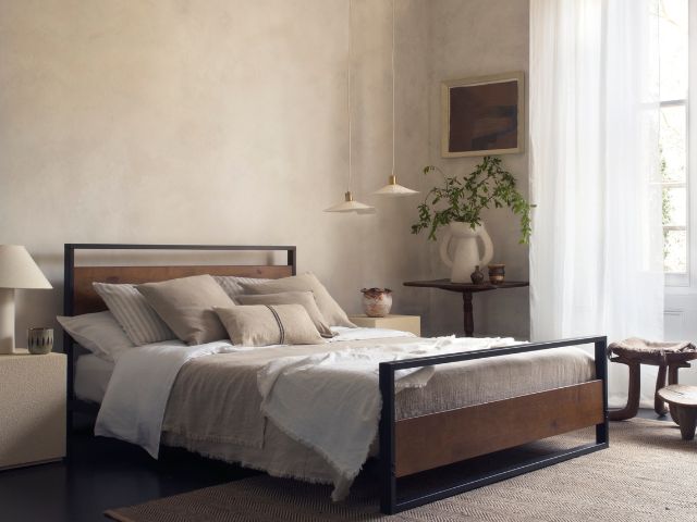 Calming Wabi Sabi style bedroom